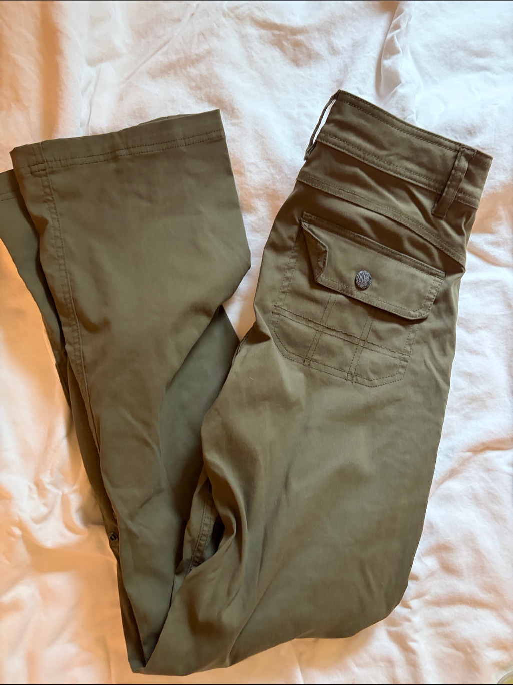 Prana Womenâs Cargo Pants In Olive Size 2